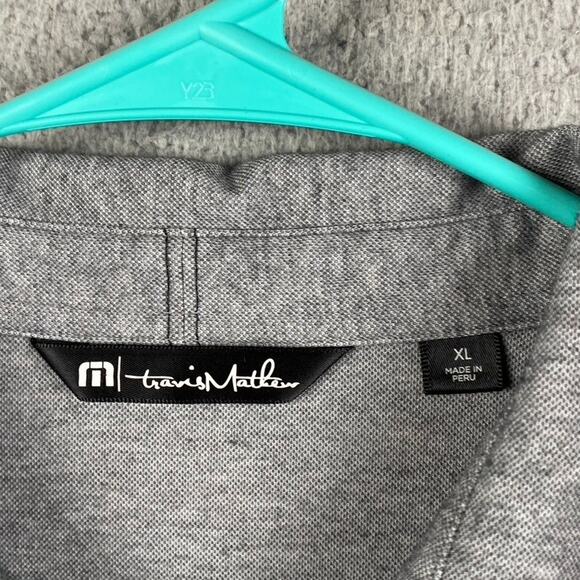 Travis Mathew Golf Polo Shirt Men's XL Gray Causal Performance Tennis Athletic - Picture 4 of 10